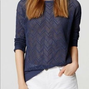 Women’s LOFT Refined Chevron Sheer Sweater